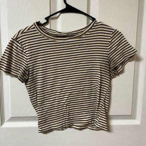 Stripped cropped tee